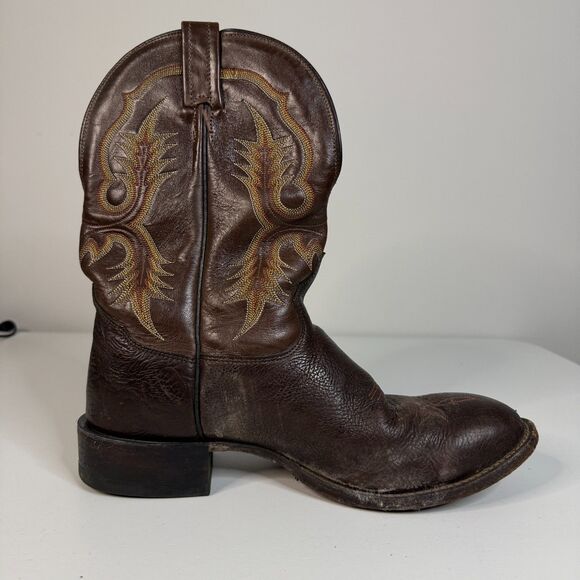 Tony Lama Boots Mens US 9.5D Brown Stockman CT2032 Cowboy Western Leather main image 12
